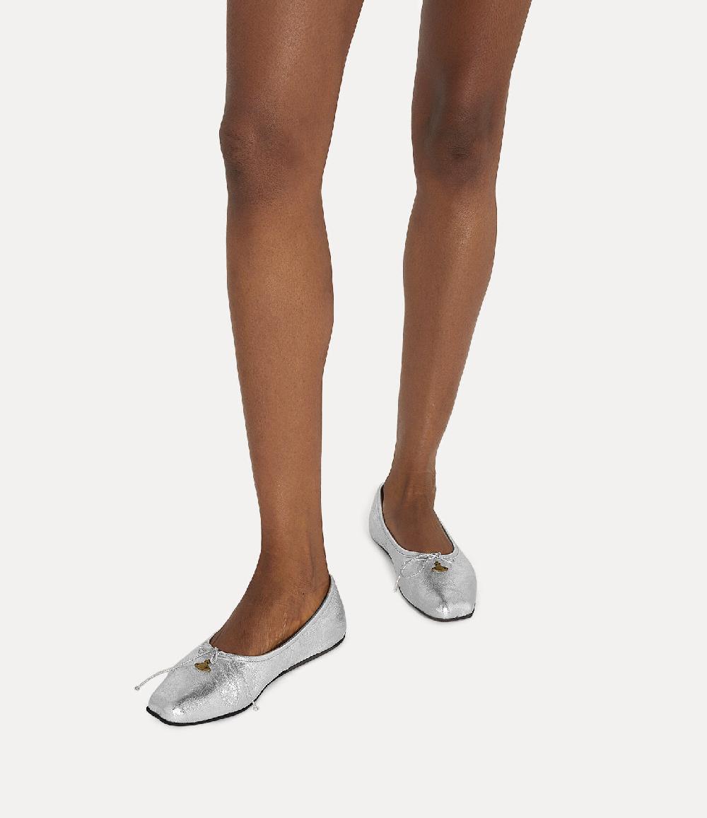 Andreas Kronthaler For Vivienne Westwood Brigitte Ballerina Shoe SILVER