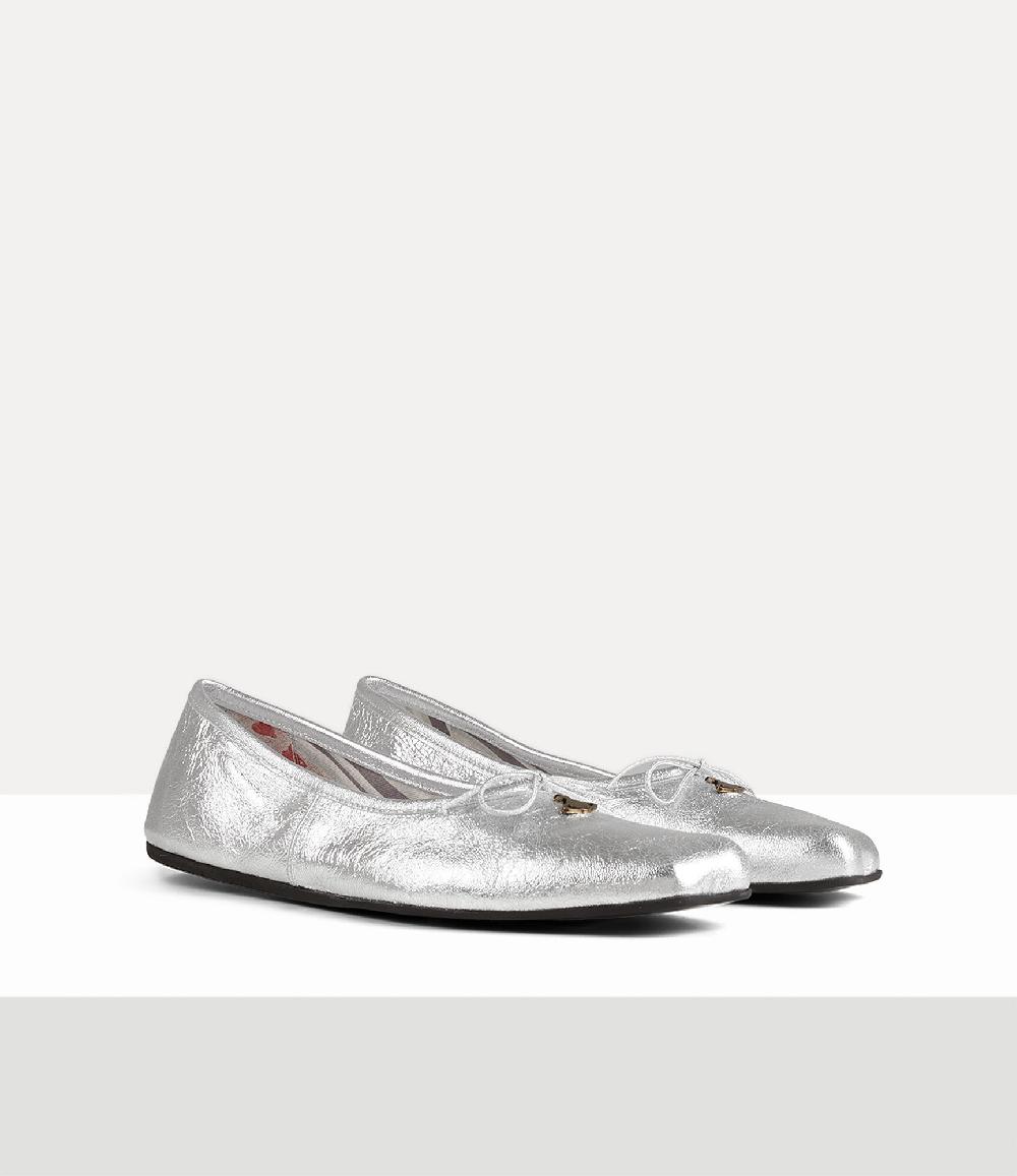 Andreas Kronthaler For Vivienne Westwood Brigitte Ballerina Shoe SILVER