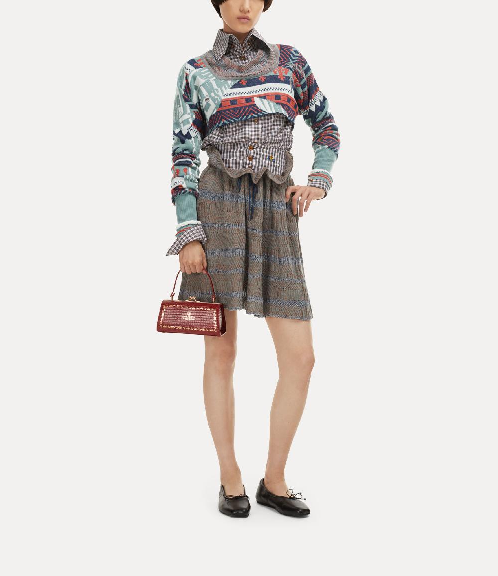 Andreas Kronthaler For Vivienne Westwood Broken Fair Isle Cropped Top MULTI