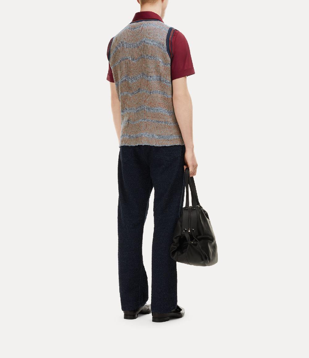 Andreas Kronthaler For Vivienne Westwood Broken Fair Isle Vest MULTI