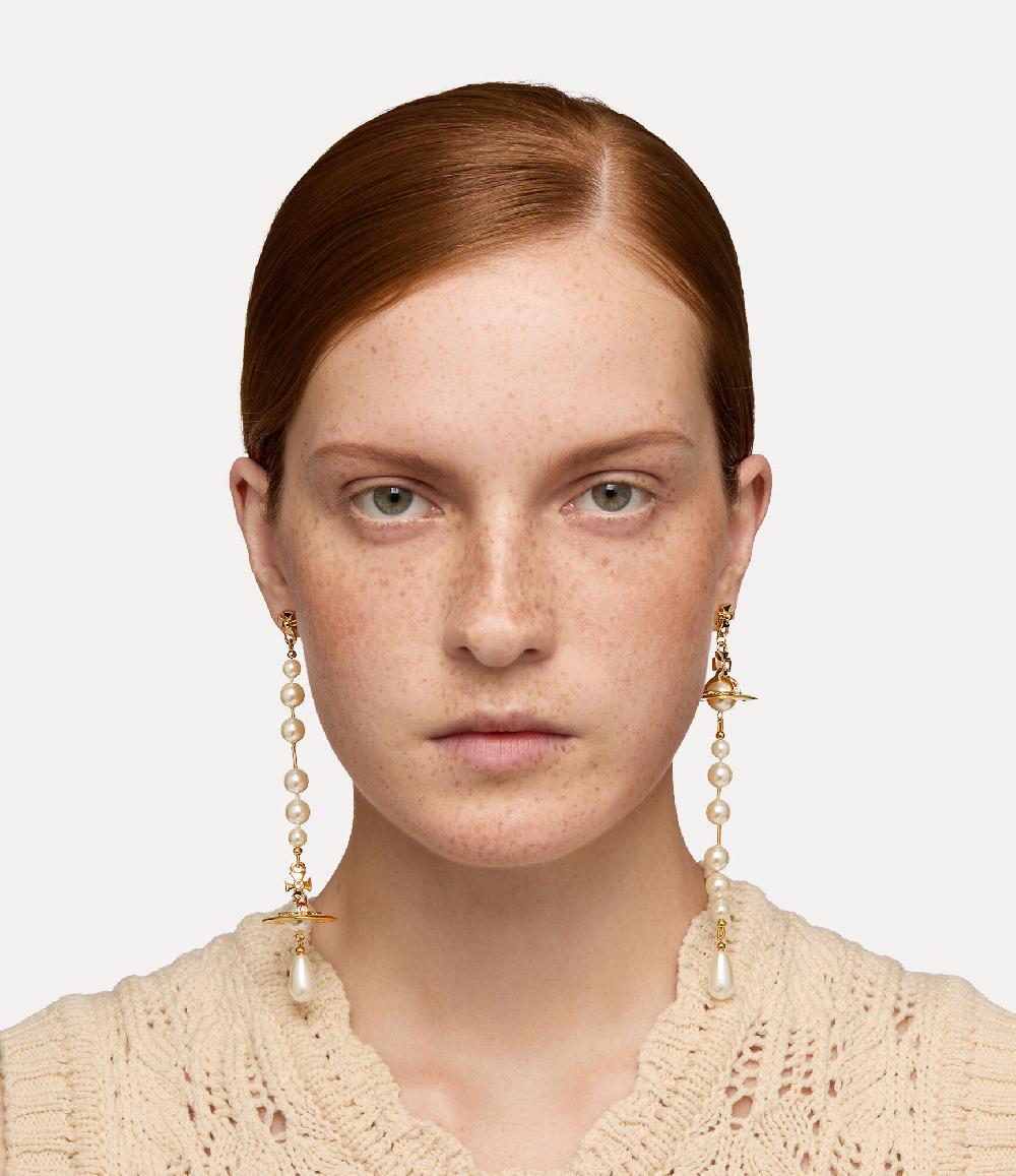 Andreas Kronthaler For Vivienne Westwood Broken Pearl Earrings GOLD/PEARL/MULTI