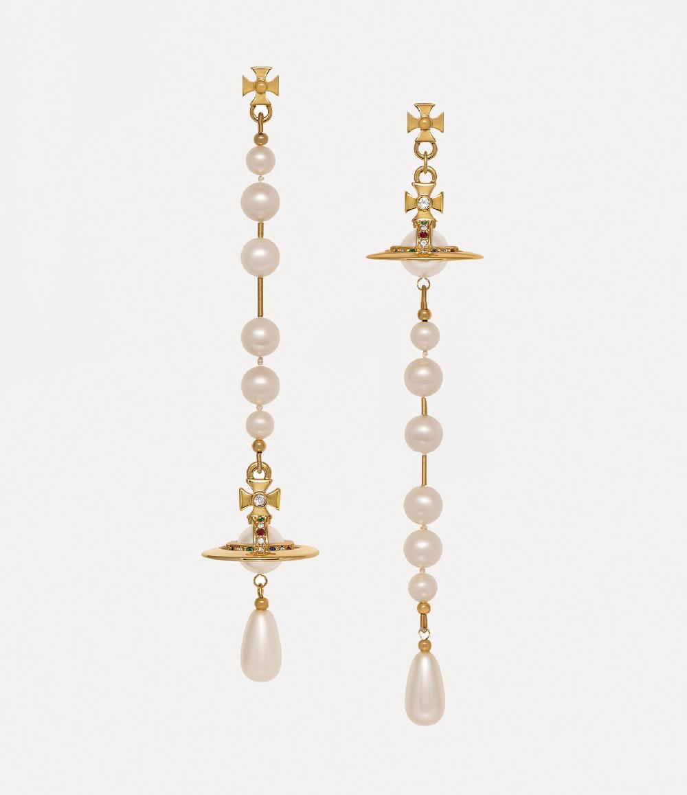 andreas kronthaler for vivienne westwood Broken Pearl Earrings GOLD/PEARL/MULTI