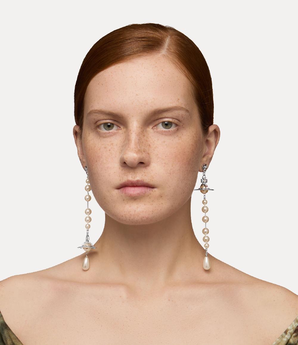 Andreas Kronthaler For Vivienne Westwood Broken Pearl Earrings PLATINUM/PEARL/MULTI