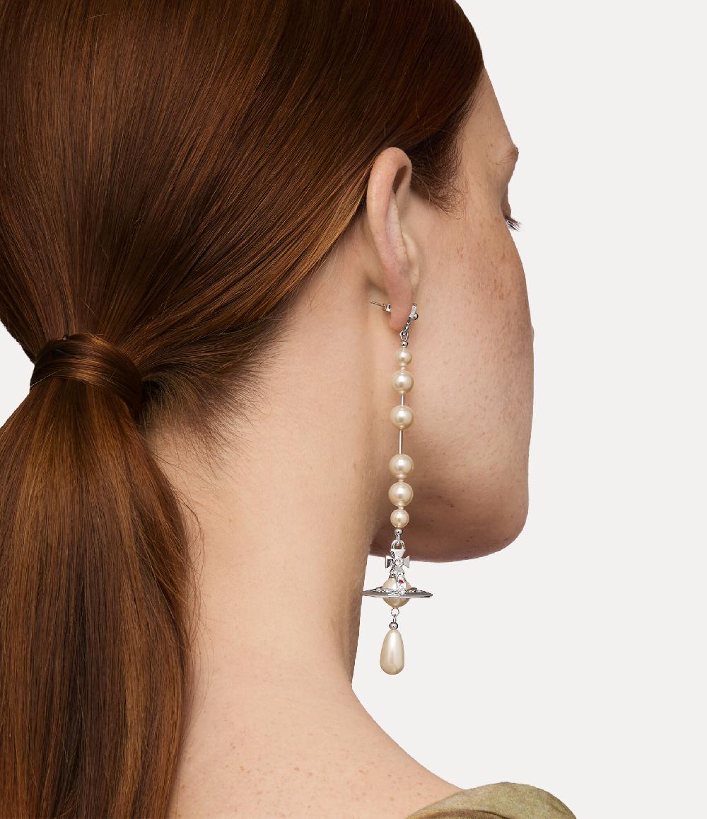 Andreas Kronthaler For Vivienne Westwood Broken Pearl Earrings PLATINUM/PEARL/MULTI