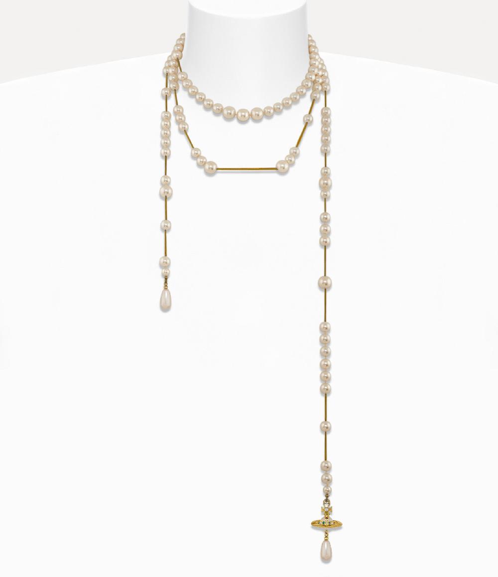 andreas kronthaler for vivienne westwood Broken Pearl Necklace GOLD/PEARL/MULTI