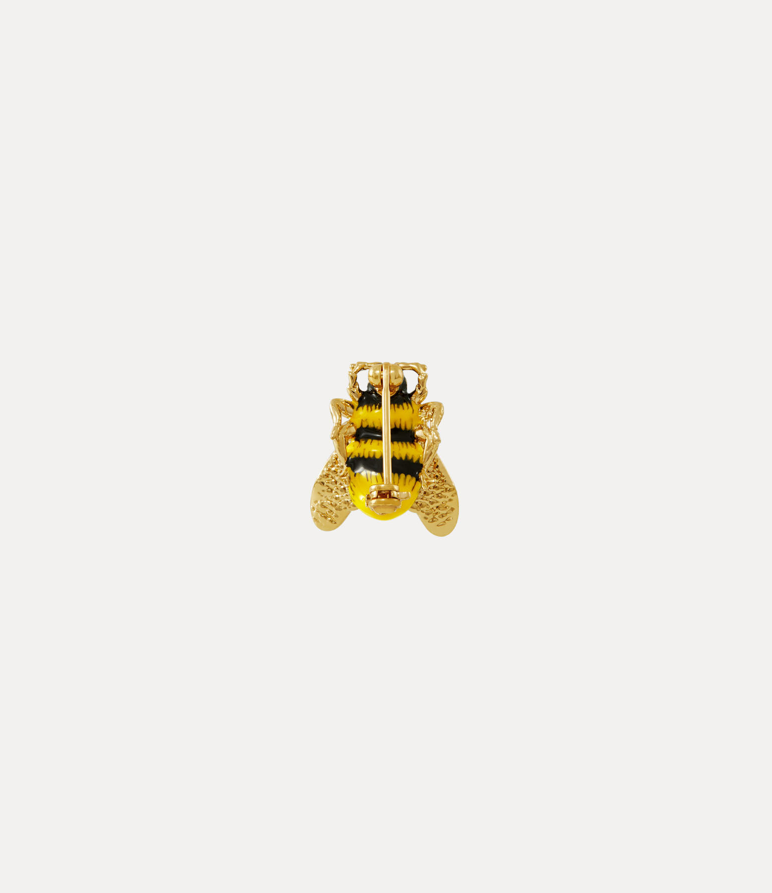 Andreas Kronthaler For Vivienne Westwood Bumble Bee Brooch GOLD / WHITE Crystal / BLACK YELLOW Enamel