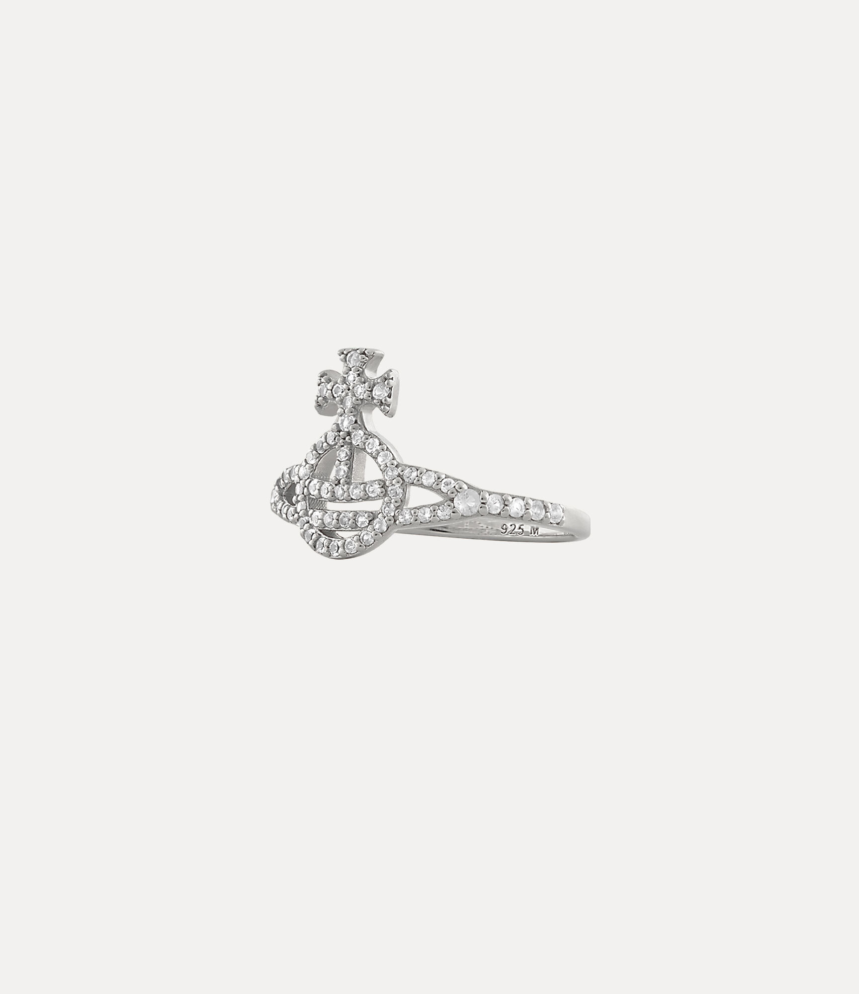 Andreas Kronthaler For Vivienne Westwood Calliope Ring PLATINUM / WHITE CZ