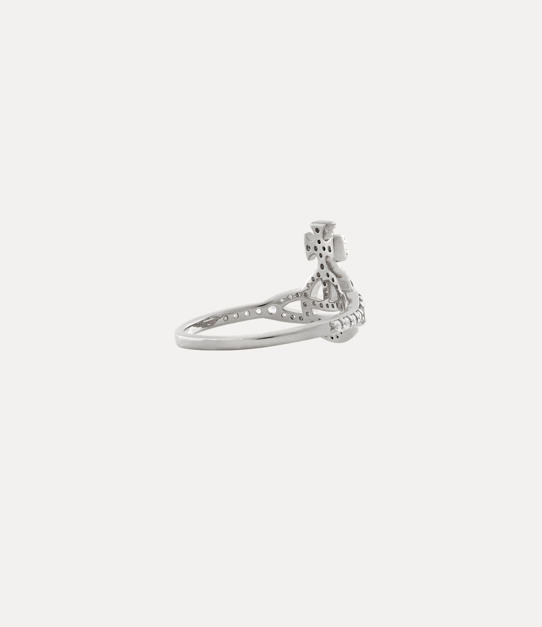 Andreas Kronthaler For Vivienne Westwood Calliope Ring PLATINUM / WHITE CZ