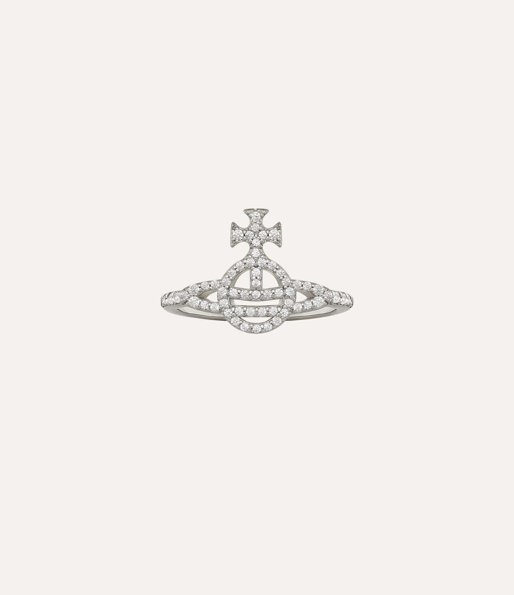 andreas kronthaler for vivienne westwood Calliope Ring PLATINUM / WHITE CZ