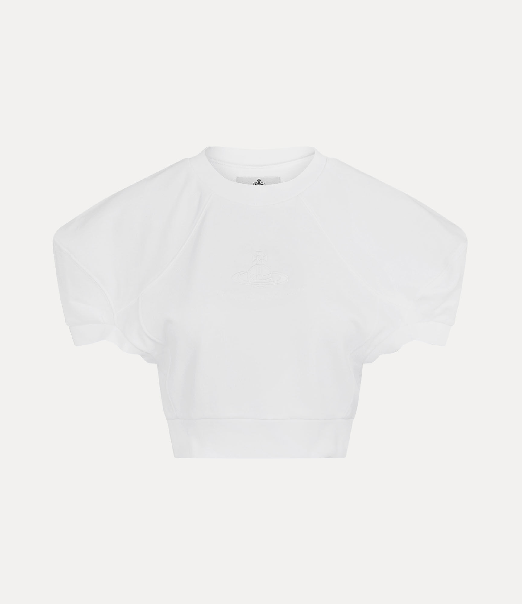andreas kronthaler for vivienne westwood Cropped Football Sweatshirt WHITE