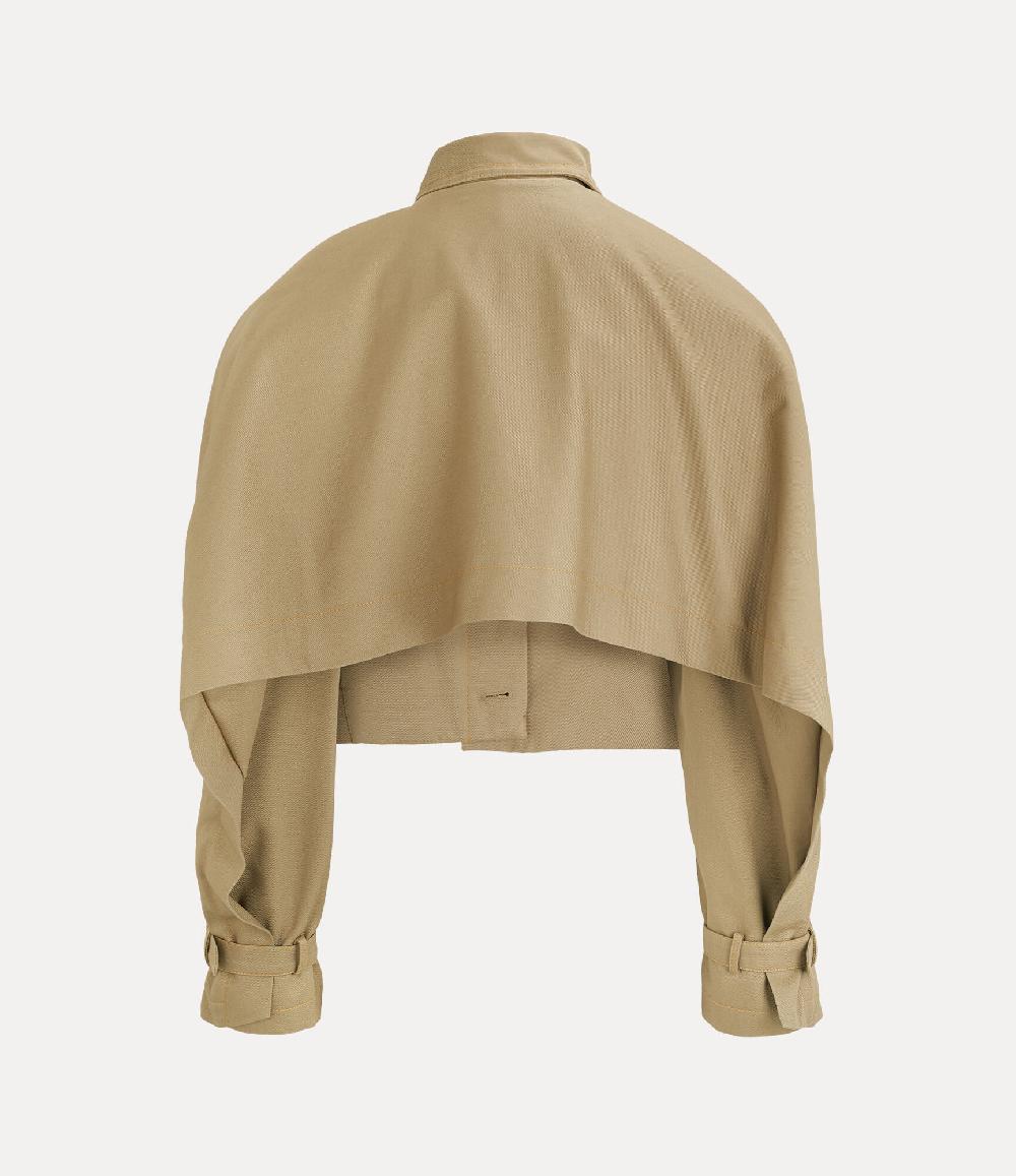 Andreas Kronthaler For Vivienne Westwood Cut Off Graziano Trench Coat CAMEL