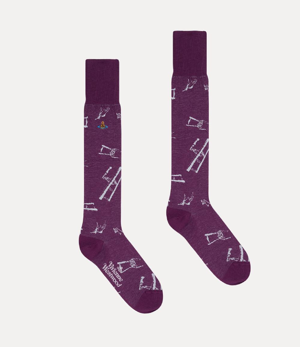 Andreas Kronthaler For Vivienne Westwood Deer Chair High Sock AUBERGINE