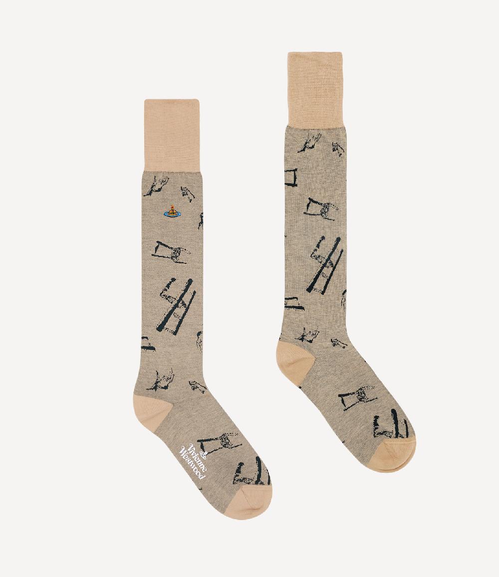 Andreas Kronthaler For Vivienne Westwood Deer Chair High Sock AUBERGINE