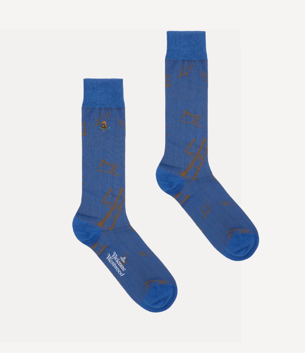 Andreas Kronthaler For Vivienne Westwood Deer Chair Sock ROYAL BLUE
