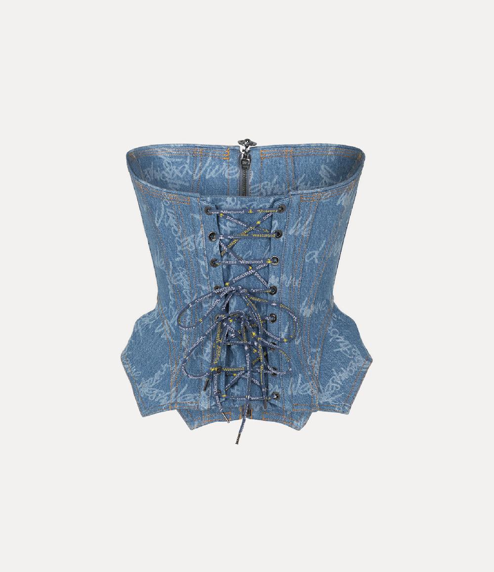 Andreas Kronthaler For Vivienne Westwood Denim Cobrax Corset VW GRID/BLUE