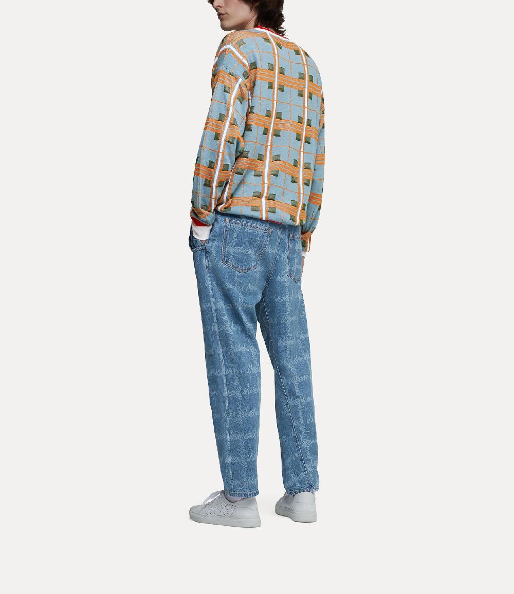 Andreas Kronthaler For Vivienne Westwood Drunken Jeans VW GRID/BLUE