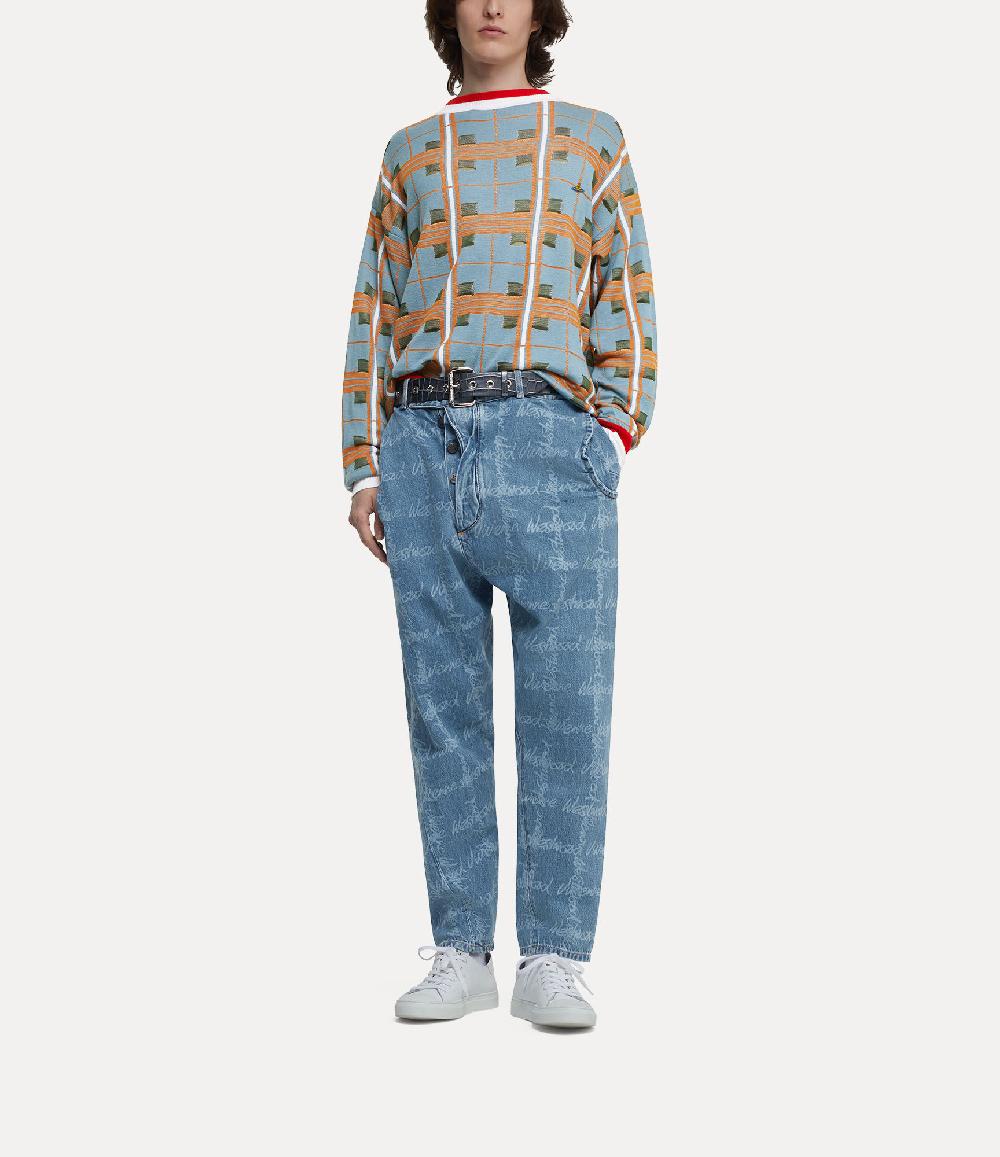 andreas kronthaler for vivienne westwood Drunken Jeans VW GRID/BLUE
