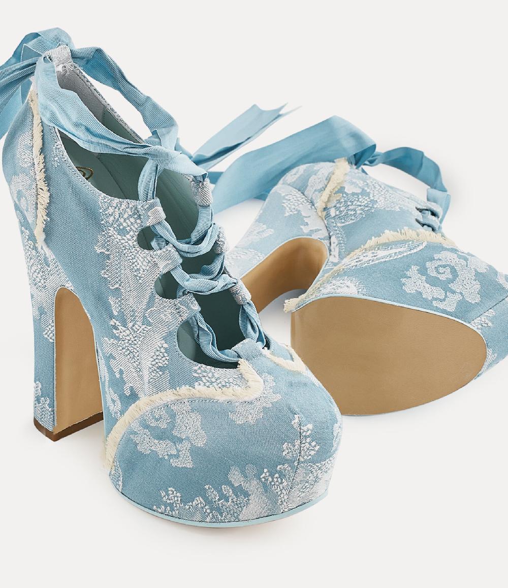 Andreas Kronthaler For Vivienne Westwood Elevated Ghillie Platform BLUE CORAL