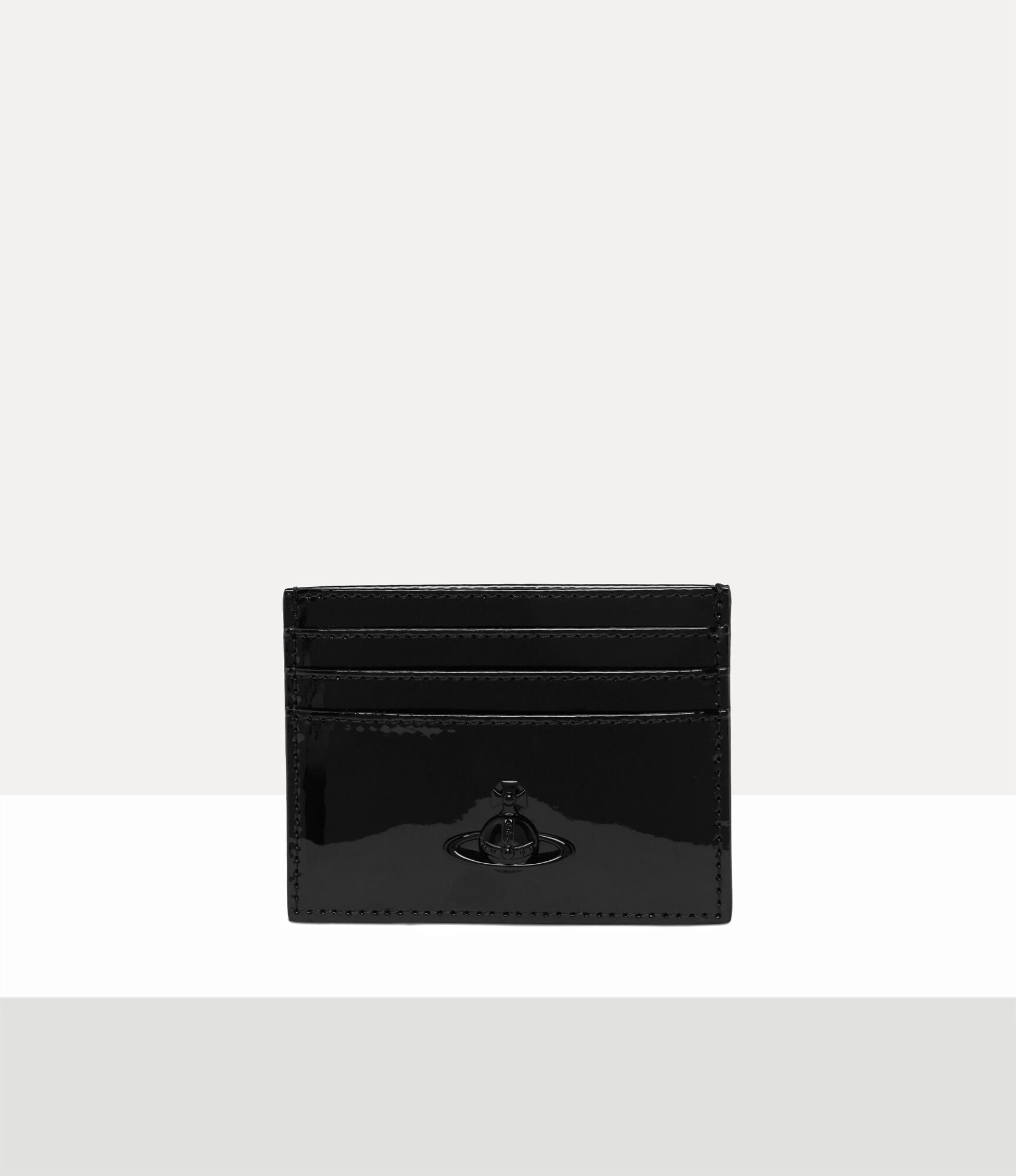 andreas kronthaler for vivienne westwood Flat Card Holder BLACK ENAMEL ORB