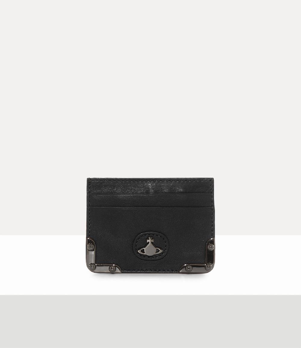 andreas kronthaler for vivienne westwood Flat Orb Card Holder BLACK/GUNMETAL