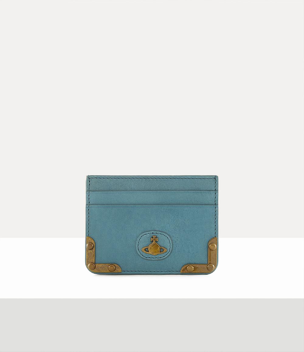 andreas kronthaler for vivienne westwood Flat Orb Card Holder BLUE