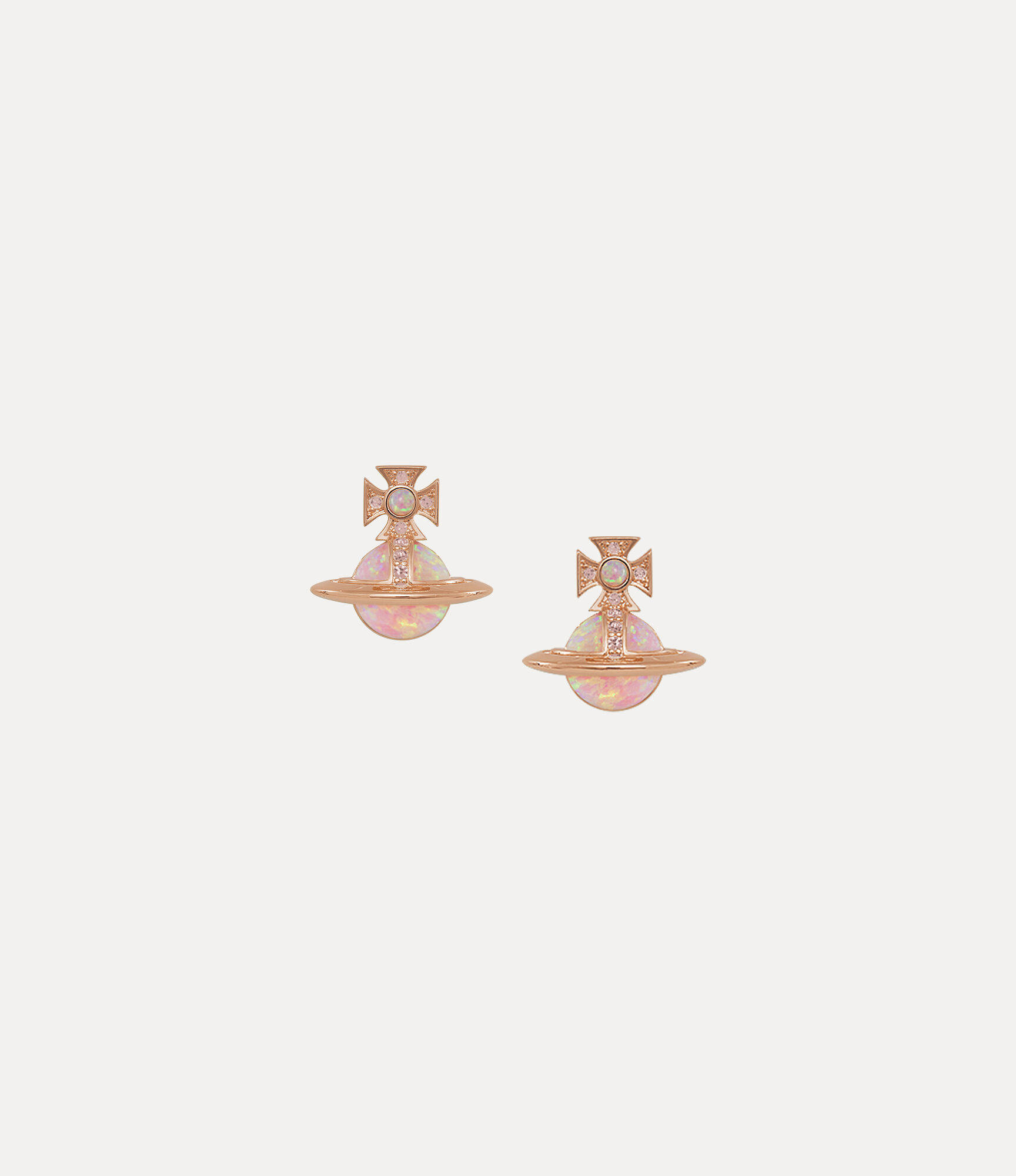 andreas kronthaler for vivienne westwood Franca Earrings PINK GOLD / PINK CZ / PINK Synthetic Opal