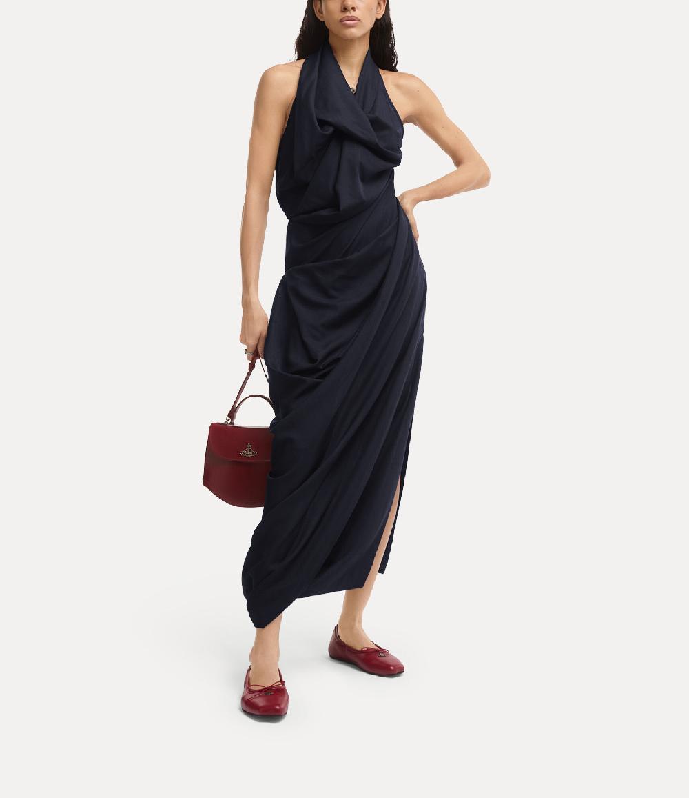 Andreas Kronthaler For Vivienne Westwood Halter Galatea Dress NAVY