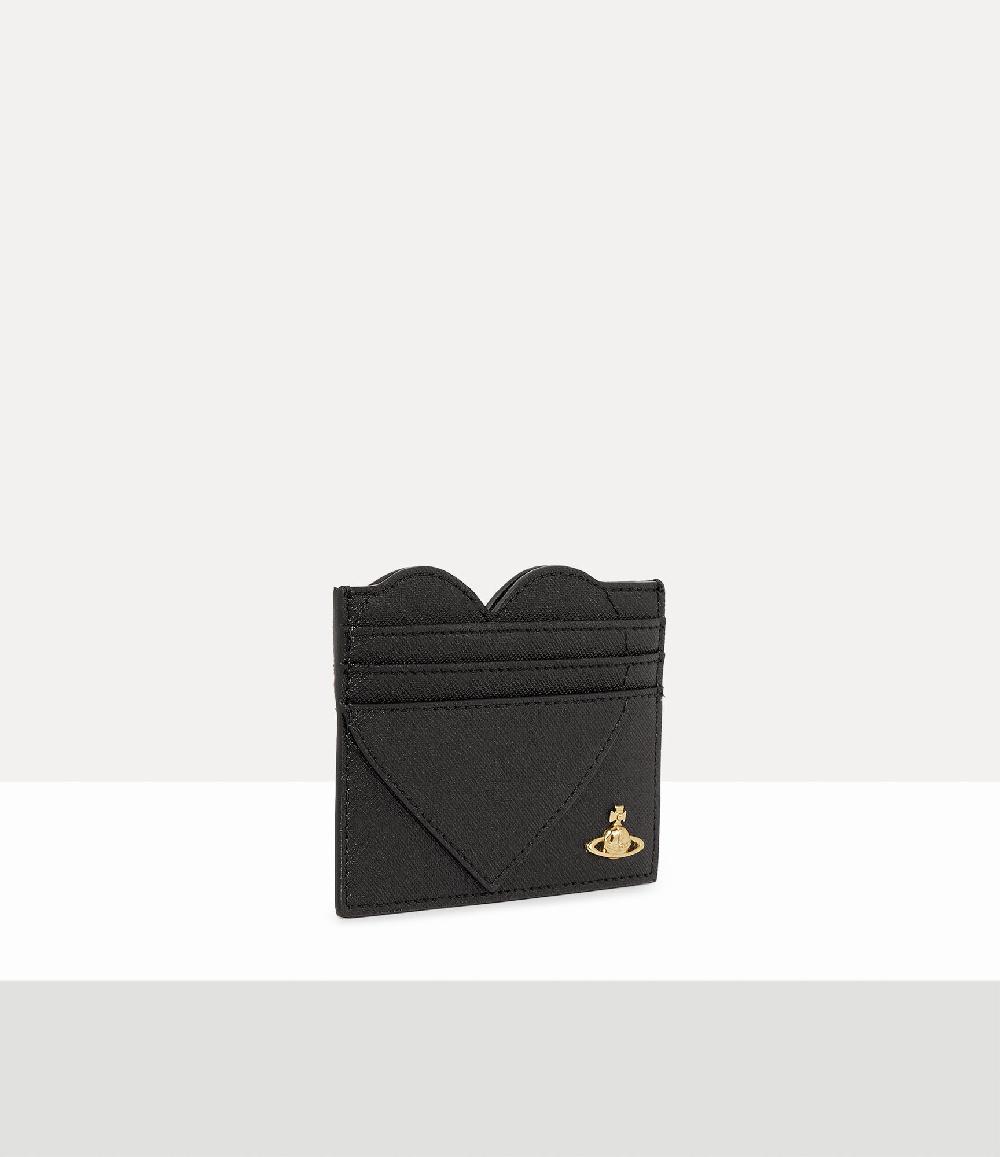 Andreas Kronthaler For Vivienne Westwood Heart Card Holder BLACK 3D ORB