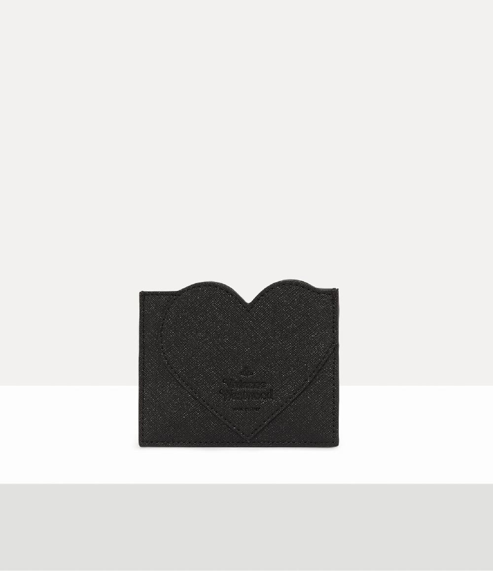 Andreas Kronthaler For Vivienne Westwood Heart Card Holder BLACK 3D ORB