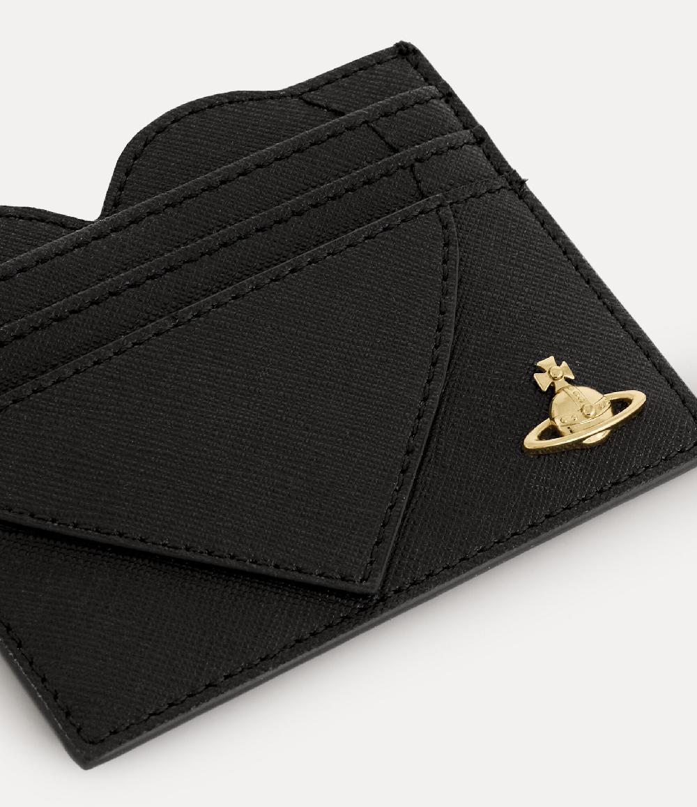 Andreas Kronthaler For Vivienne Westwood Heart Card Holder BLACK 3D ORB
