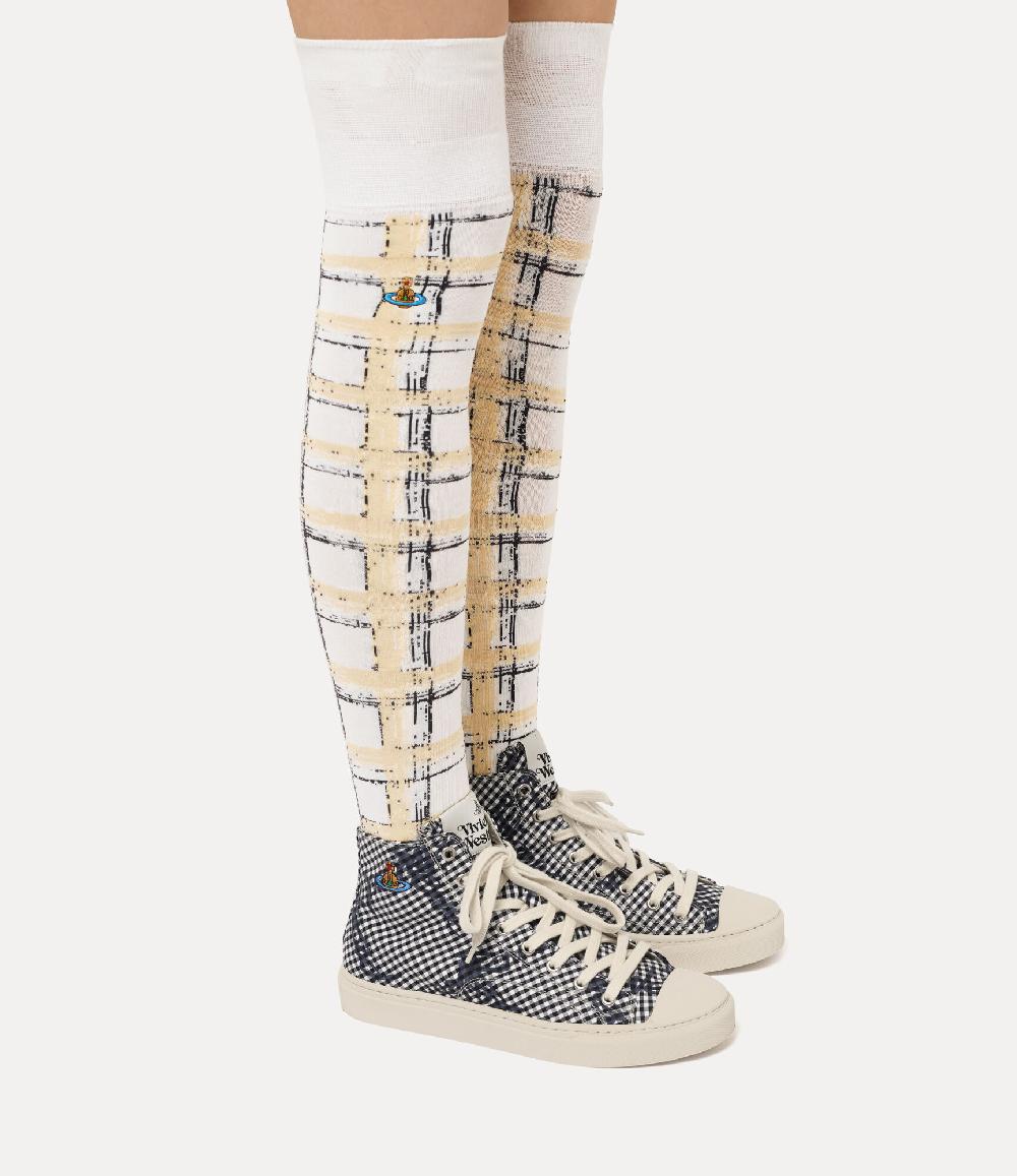 Andreas Kronthaler For Vivienne Westwood High-Top Plimsoll GINGHAM/VW BLACK