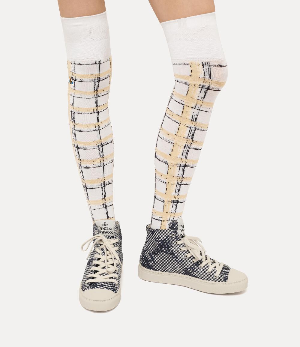 Andreas Kronthaler For Vivienne Westwood High-Top Plimsoll GINGHAM/VW BLACK