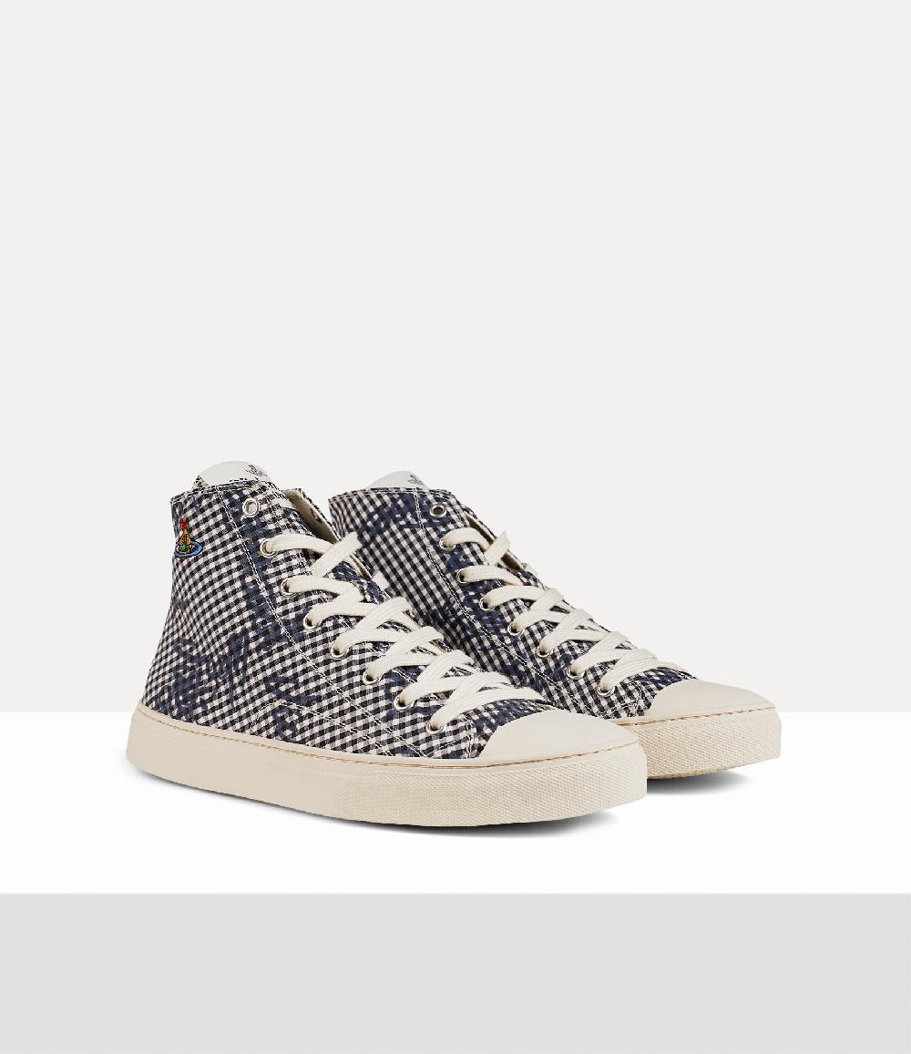 Andreas Kronthaler For Vivienne Westwood High-Top Plimsoll GINGHAM/VW BLACK