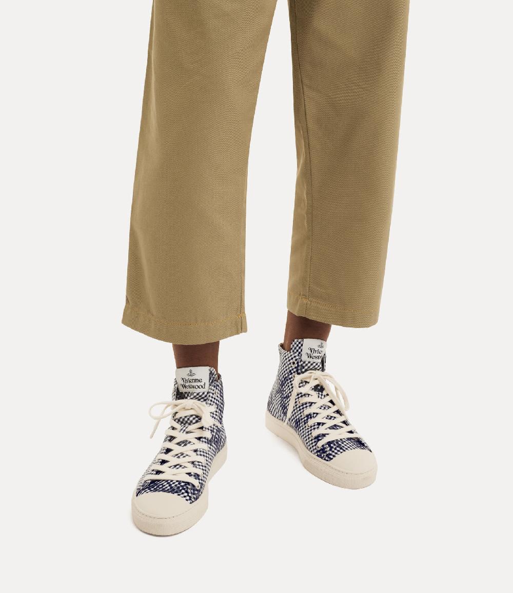 Andreas Kronthaler For Vivienne Westwood High-Top Plimsoll GINGHAM/VW BLACK