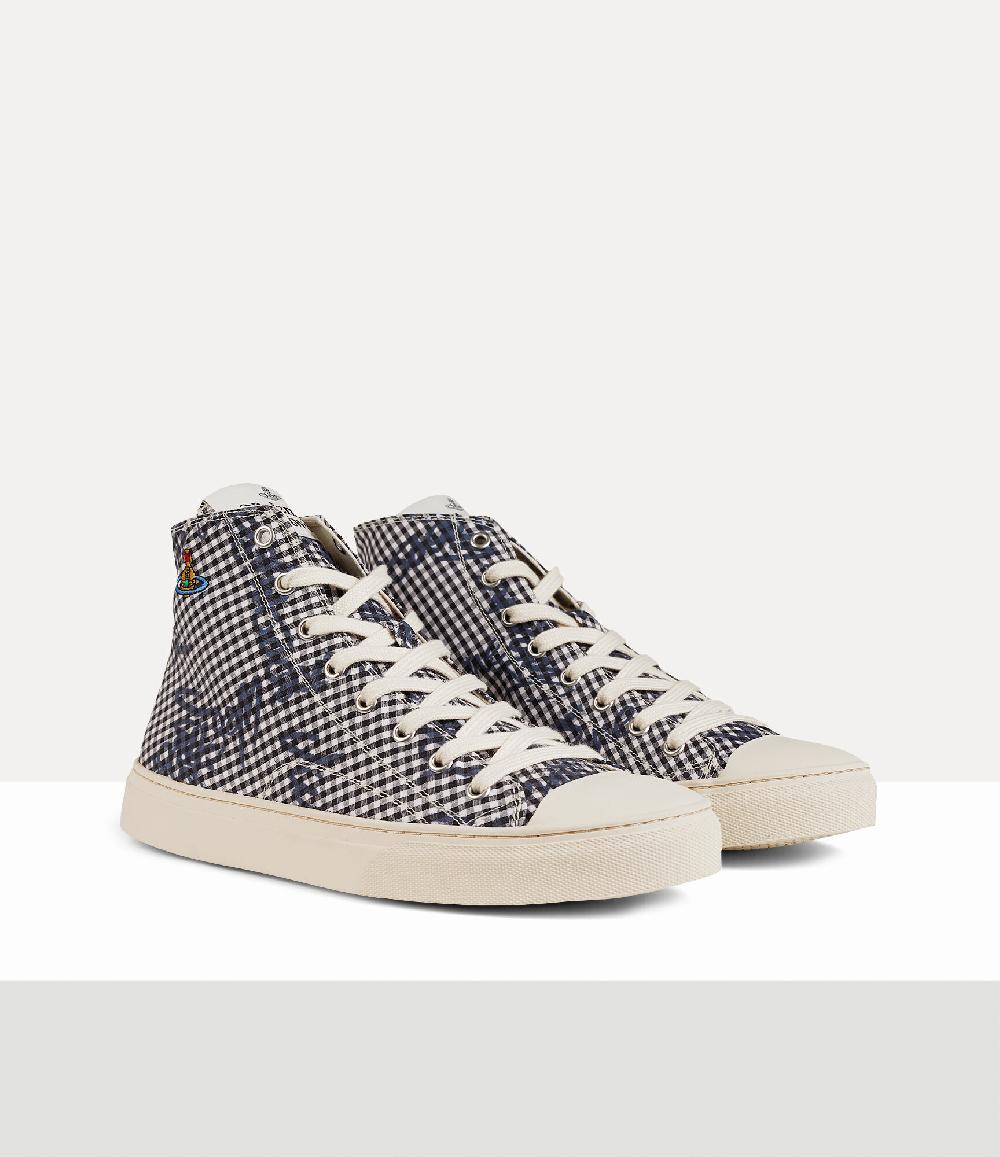 Andreas Kronthaler For Vivienne Westwood High-Top Plimsoll GINGHAM/VW BLACK