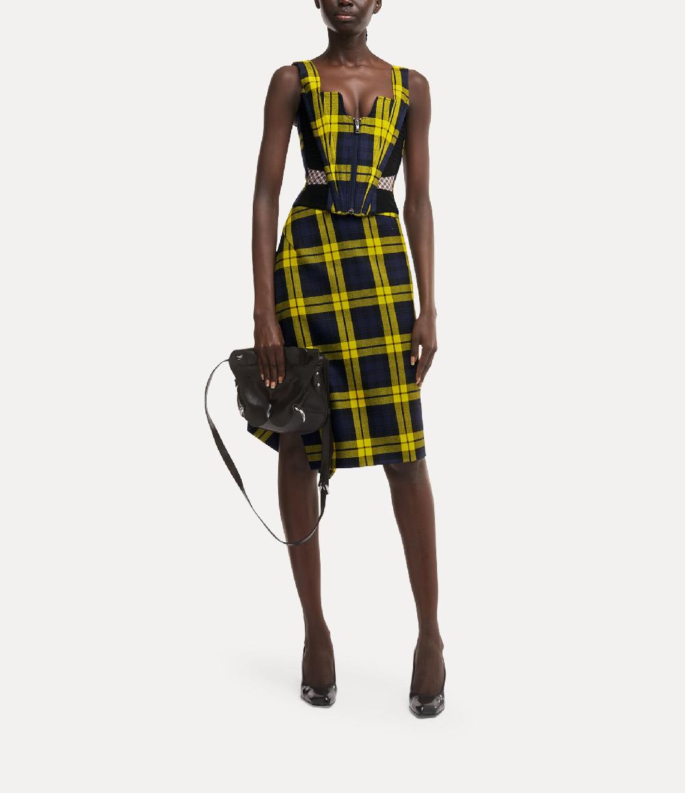 Andreas Kronthaler For Vivienne Westwood Infinity Midi Skirt NAVY/YELLOW