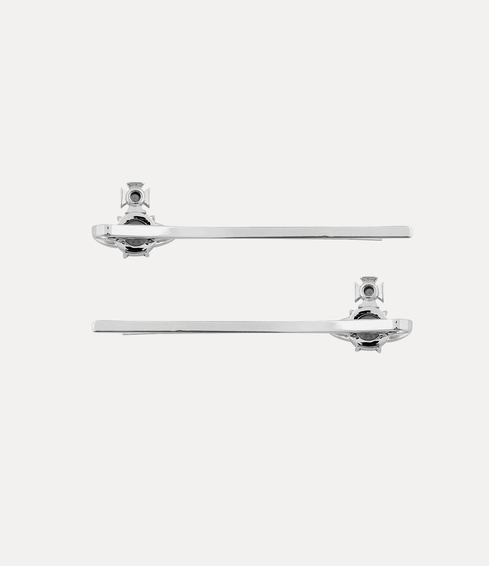 Andreas Kronthaler For Vivienne Westwood Joaquina Bobby Pins PLATINUM / GREY CZ