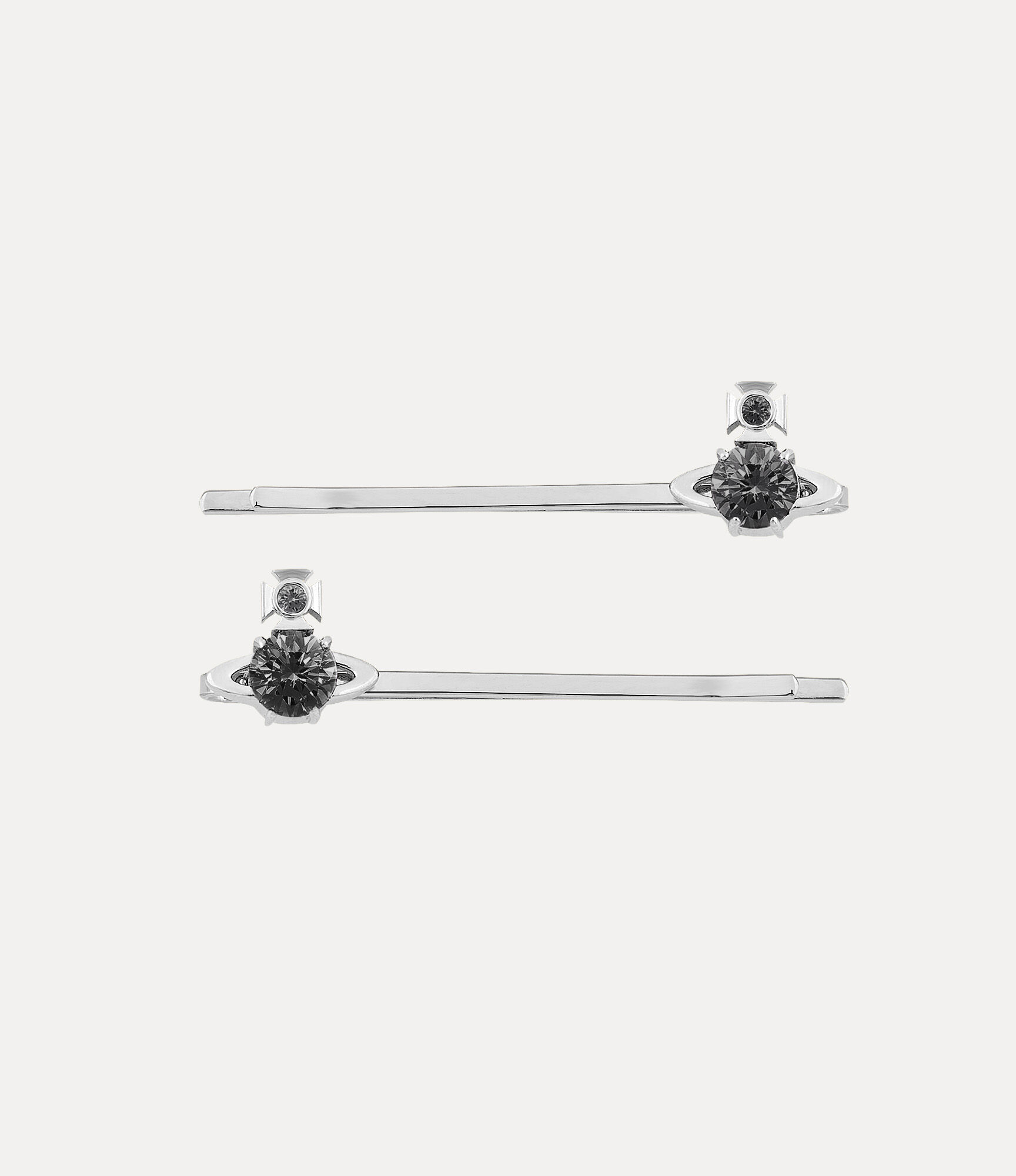 andreas kronthaler for vivienne westwood Joaquina Bobby Pins PLATINUM / GREY CZ