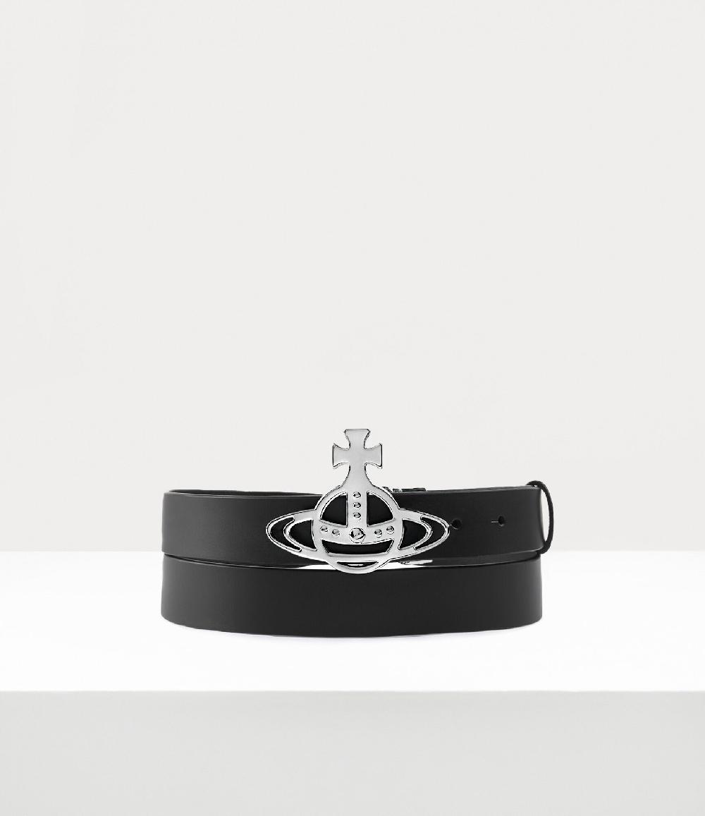 andreas kronthaler for vivienne westwood Line Orb Buckle Belt BLACK