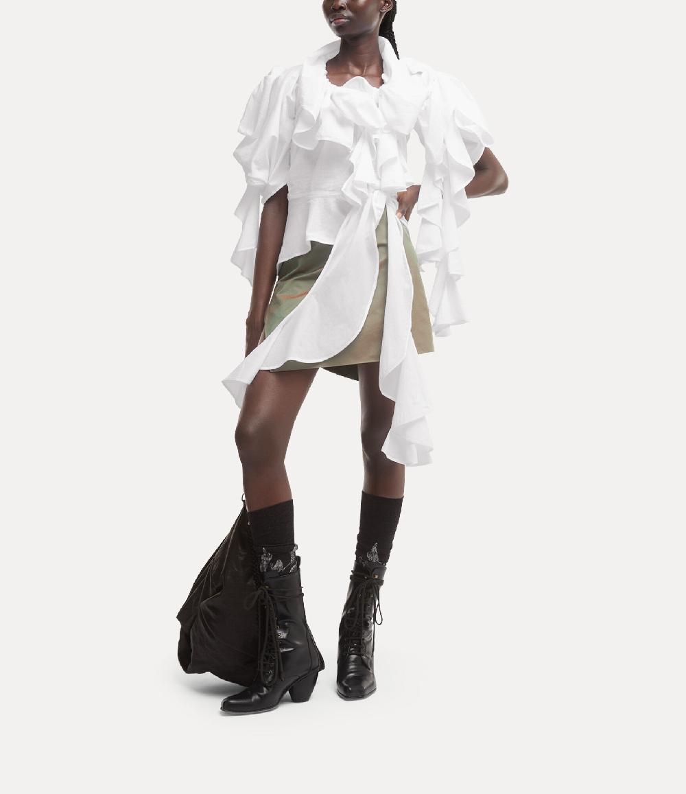Andreas Kronthaler For Vivienne Westwood Lola Ruffle Top WHITE