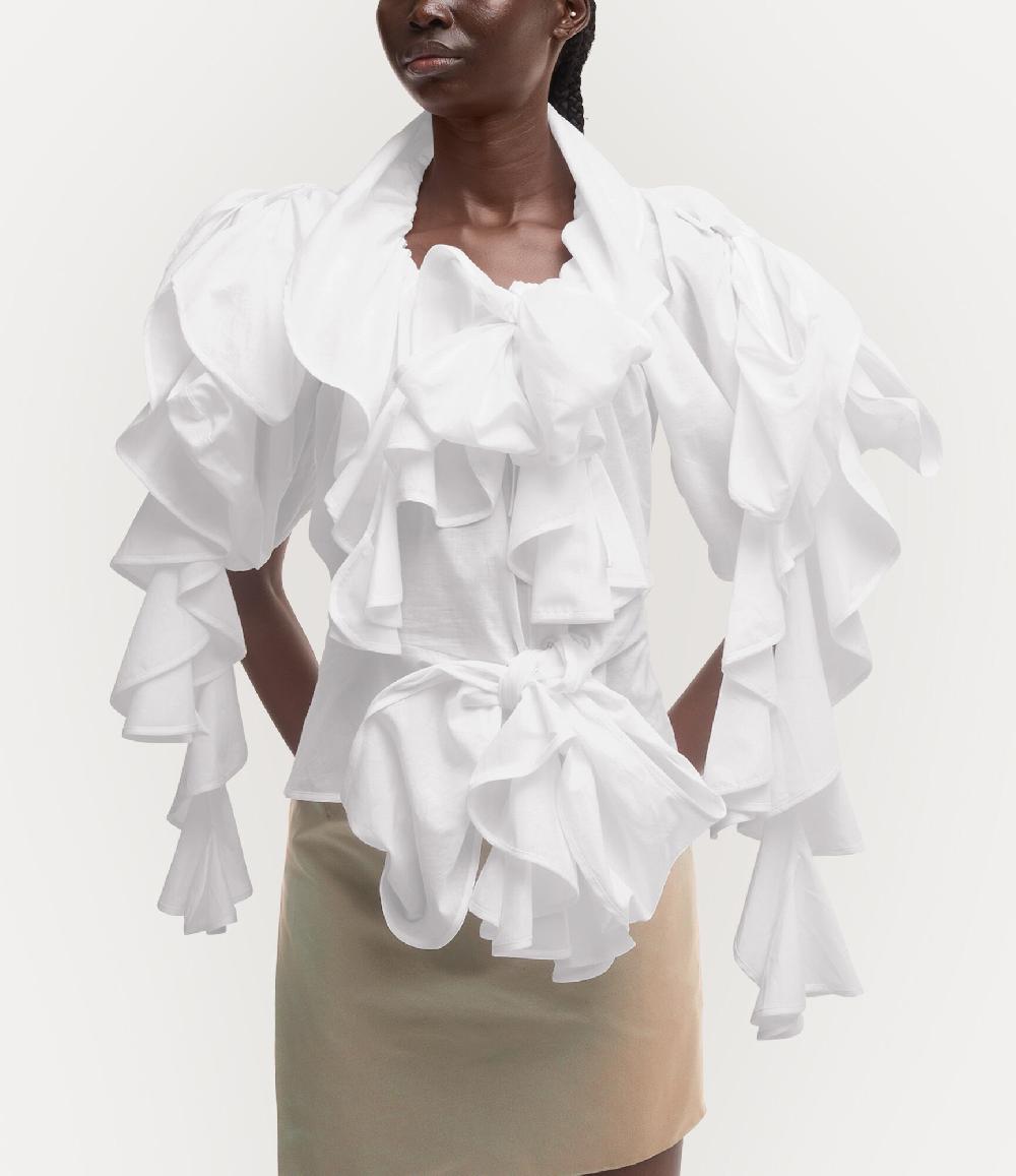 Andreas Kronthaler For Vivienne Westwood Lola Ruffle Top WHITE
