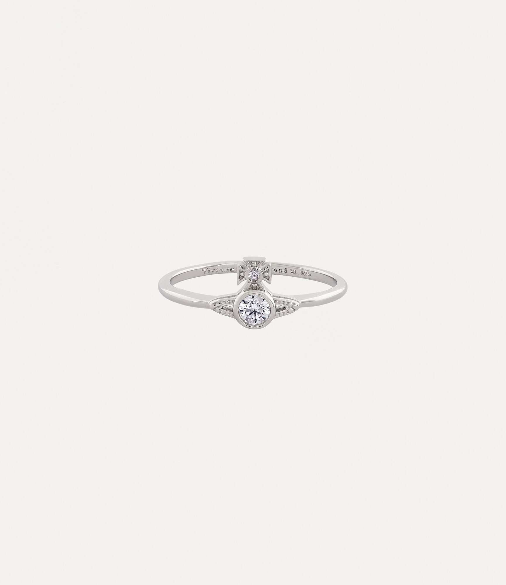 andreas kronthaler for vivienne westwood London Orb Ring PLATINUM / WHITE CZ