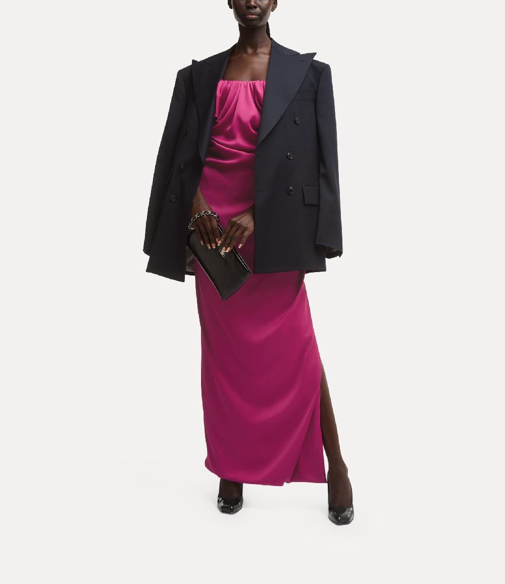 Andreas Kronthaler For Vivienne Westwood Long Ginnie Amber Dress FUCHSIA