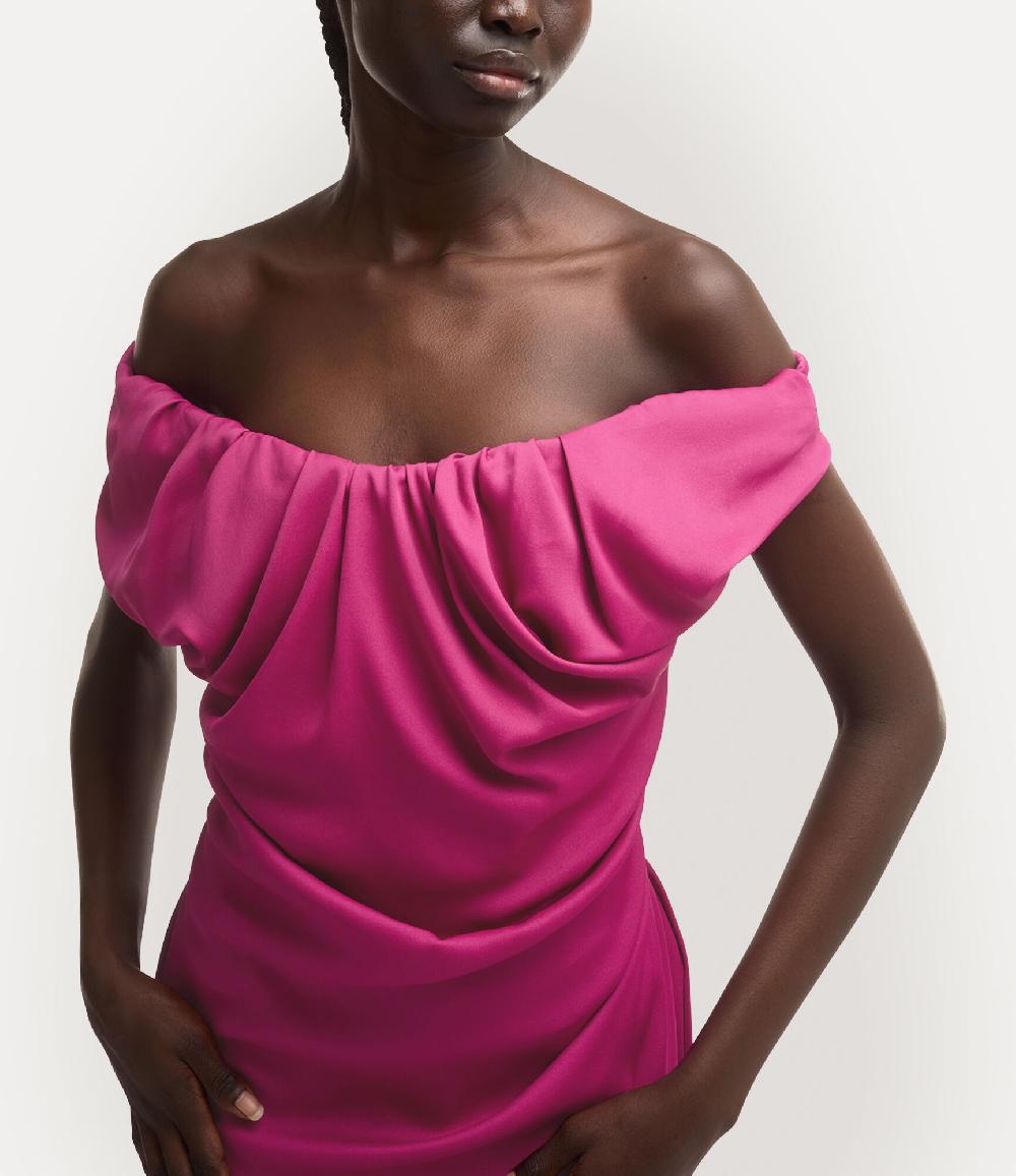 Andreas Kronthaler For Vivienne Westwood Long Ginnie Amber Dress FUCHSIA