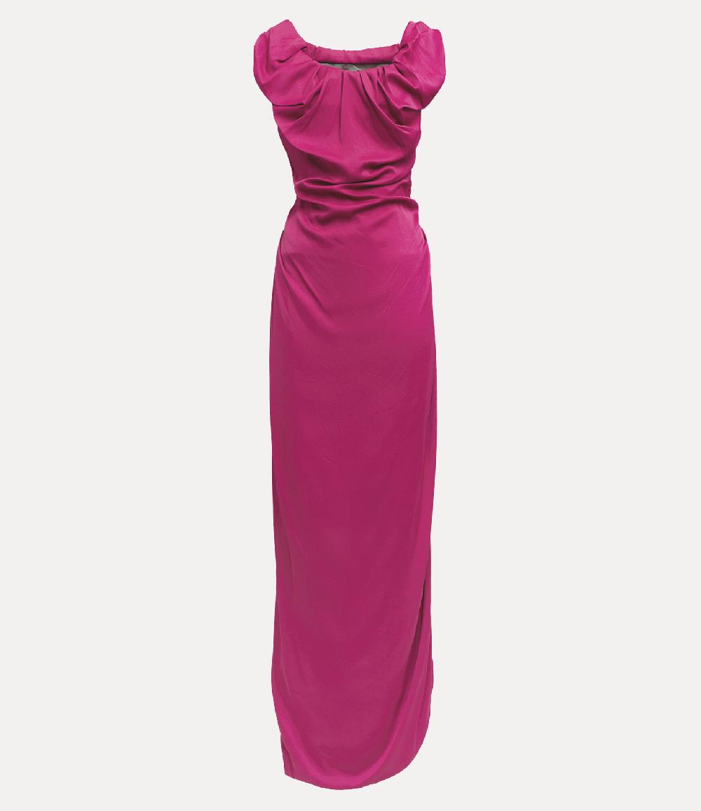 andreas kronthaler for vivienne westwood Long Ginnie Amber Dress FUCHSIA