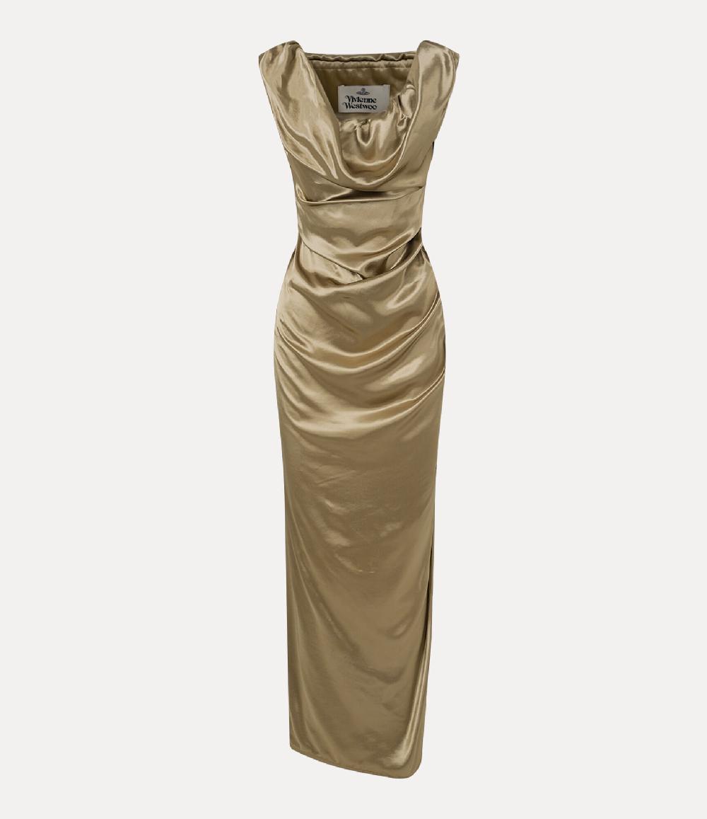 andreas kronthaler for vivienne westwood Long Ginnie Pencil Dress GOLD