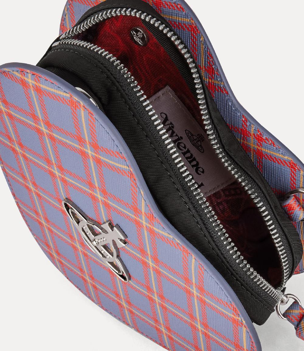 Andreas Kronthaler For Vivienne Westwood Louise Heart Crossbody BLUE/ORANGE TARTAN