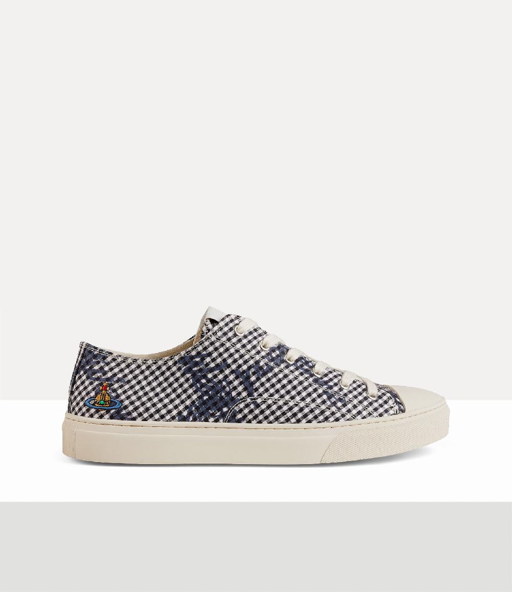 andreas kronthaler for vivienne westwood Low-Top Plimsoll GINGHAM/VW BLACK