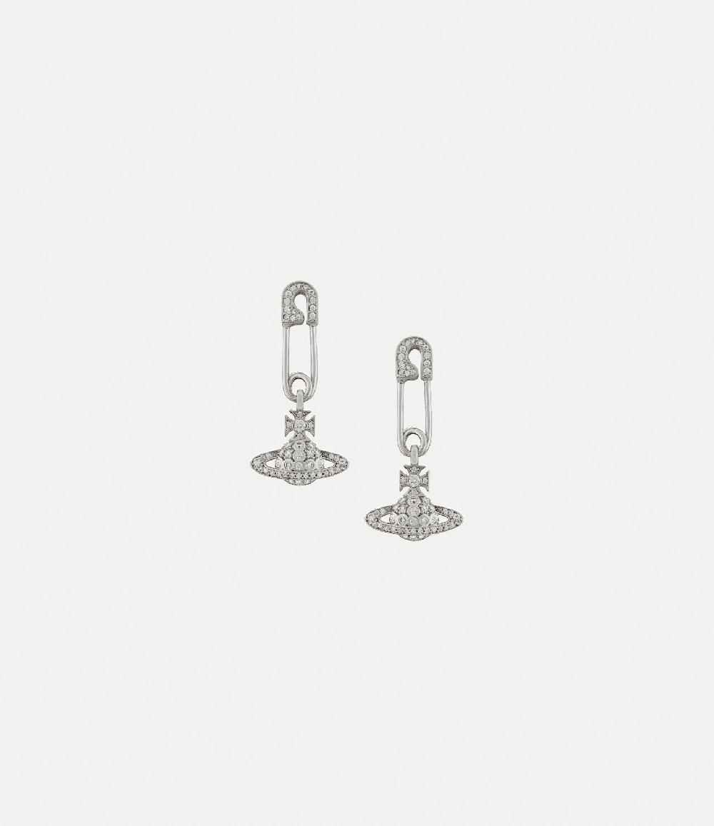 andreas kronthaler for vivienne westwood Lucrece Earrings PLATINUM / WHITE CZ