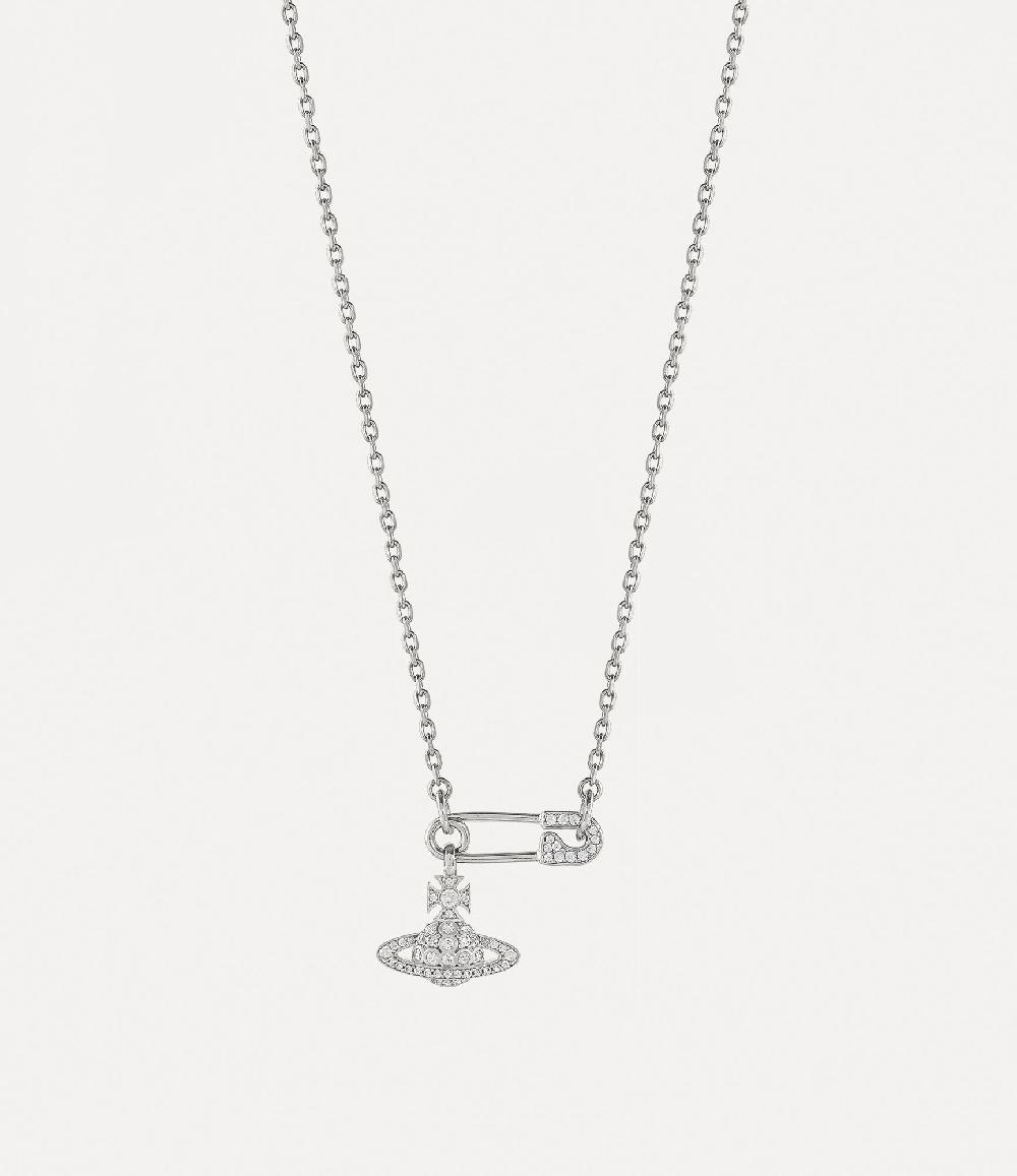 andreas kronthaler for vivienne westwood Lucrece Pendant Necklace PLATINUM / WHITE CZ
